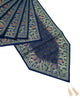 13 PC Indian Banarasi Silk Brocade Paisley Table Runner Dark Blue Dining Decor