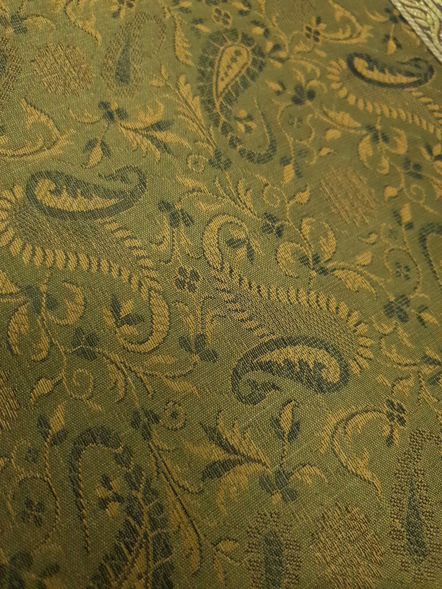 13 PC Indian Banarasi Silk Brocade Paisley Table Runner Dining Decor Gift Cloth