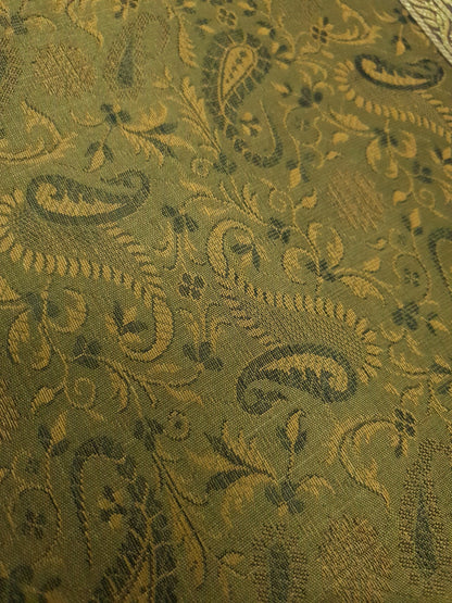 13 PC Indian Banarasi Silk Brocade Paisley Table Runner Dining Decor Gift Cloth
