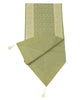 13 PC Table Runner Dining Indian Banarasi Silk Brocade Paisley Decor Khaki Color