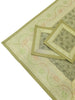 13 PC Table Runner Dining Indian Banarasi Silk Brocade Paisley Decor Khaki Color
