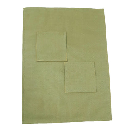 13 PC Table Runner Dining Indian Banarasi Silk Brocade Paisley Decor Khaki Color