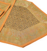 13 PC Mustard Banarasi Table Runner Silk Brocade Paisley Dining Decor Cloth Gift