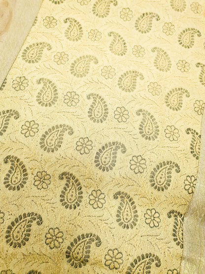 13 PC Indian Banarasi Table Runner Dining Decor Silk Brocade Gift Paisley Cloth