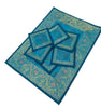 Set of 13 Teal Blue Banarasi Silk Table Runner – Paisley Brocade Decor Gift Item