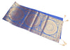 Blue Banarasi Table Runner 72x16" Silk Brocade Mandala Dining Decor Cloth Gift