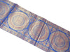 Blue Banarasi Table Runner 72x16" Silk Brocade Mandala Dining Decor Cloth Gift