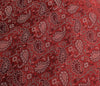 88"x 47" Dining Table Top Cover Indian Banarasi Silk Woven Paisley Cloth Maroon