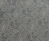 88"x 47"  Dining Table Top Cover Indian Banarasi Silk Woven Paisley  Gray Cloth