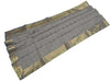 88"x 47"  Dining Table Top Cover Indian Banarasi Silk Woven Paisley  Gray Cloth