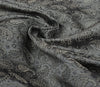 88"x 47"  Dining Table Top Cover Indian Banarasi Silk Woven Paisley  Gray Cloth