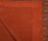 88"x47" Dining Table Top Cover Indian Banarasi Silk Woven Paisley Brown Cloth