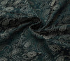 Indian Green Table Top Cover Woven Zari Border Art Silk Brocade 88" x 47" Cloth