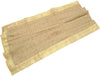 48 Square Indian Banarasi Silk Woven Paisley Dining Table Top Cover Cloth Beige