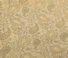 48 Square Indian Banarasi Silk Woven Paisley Dining Table Top Cover Cloth Beige