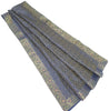 88"x48" Dining Table Top Cover Indian Banarasi Silk Woven Paisley DarkBlue Cloth