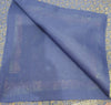 88"x48" Dining Table Top Cover Indian Banarasi Silk Woven Paisley DarkBlue Cloth