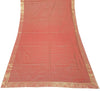88"x48" Banarasi Dining Table Top Cover Indian Silk Woven Paisley Red Cloth Gift