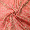 88"x48" Banarasi Dining Table Top Cover Indian Silk Woven Paisley Red Cloth Gift