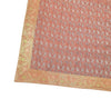 88"x48" Dining Table Top Cover Indian Banarasi Silk Woven Paisley Rust Cloth