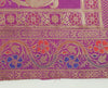48 Inch Square Table Top Cover Magenta Woven Zari Border Brocade Elephant Cloth