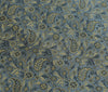 48 Inch Square Table Top Cover Gray Woven Zari Border Silk Brocade Cloth