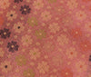 48 Inch Square Table Top Cover Peach Woven Zari Border Silk Brocade Cloth