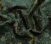 48 Inch Square Table Top Cover Dark Green Woven Zari Border Silk Brocade Cloth