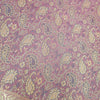 48" Square Banarasi Dining Table Top Cover Indian Silk Woven Paisley Wine Cloth