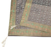 48" Square Banarasi Dining Table Top Cover Indian Silk Woven Paisley Brown Cloth