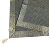 48"Square Banarasi Dining Table Top Cover Black Indian Silk Woven Paisley Cloth