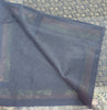 48"Square Banarasi Dining Table Top Cover Black Indian Silk Woven Paisley Cloth