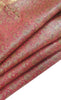 48"Square Banarasi Dining Table Top Cover Maroon Indian Silk Woven Paisley Cloth