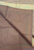 48"Square Banarasi Dining Table Top Cover Coffee Brown Silk Woven Paisley Cloth