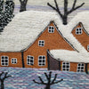 Handmade Winter Wall Hanging Home Decor Indian Large Tapestry Snowfall Wool Jute