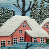 Snowy Mornings Scene Wall Hanging Home Decor Indian Large Tapestry Wool Jute