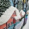 Snowy Mornings Scene Wall Hanging Home Decor Indian Large Tapestry Wool Jute