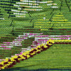 Jute & Wool Wall Hanging HandMade Indian Tapestry 3D Hut Tree Sky Greenery