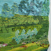 Jute & Wool Wall Hanging HandMade Indian Tapestry 3D Hut Tree Sky Greenery