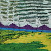 32x40" Wall Hanging for Decor Natural Green Garden 3D Jute Tapestry: Hand-Woven