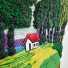 32x40" Wall Hanging for Decor Natural Green Garden 3D Jute Tapestry: Hand-Woven