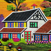 Jute & Wool Wall Hanging HandMade Indian Tapestry 3D Village Scenery Tree Birds