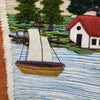 Jute & Wool Wall Hanging HandMade Indian Tapestry 3D Scenery Tree Boats & Nature