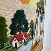 Jute & Wool Wall Hanging HandMade Indian Tapestry 3D Scenery Tree Boats & Nature