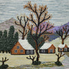 Jute & Wool Wall Hanging HandMade Indian Tapestry 3D Village Scenery Tree Nature