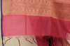 Dark Pink Banarasi Silk Dupatta Woven Zari Brocade Indian Long Stole Wrap Shawl