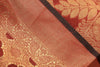 Maroon Banarasi Silk Dupatta Woven Zari Brocade Indian Long Stole Wrap Shawl
