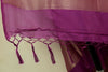 Purple Banarasi Silk Dupatta Woven Zari Brocade Indian Long Stole Wrap Shawl
