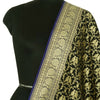 Black Banarasi Dupatta Love Birds Woven Zari Brocade Indian Long Stole Wrap