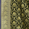 Black Banarasi Dupatta Love Birds Woven Zari Brocade Indian Long Stole Wrap